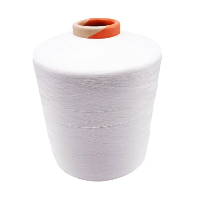 Núcleo de filamento elástico PBT DTY fiado e uso final de tecido branco bruto e tingimento de poliéster